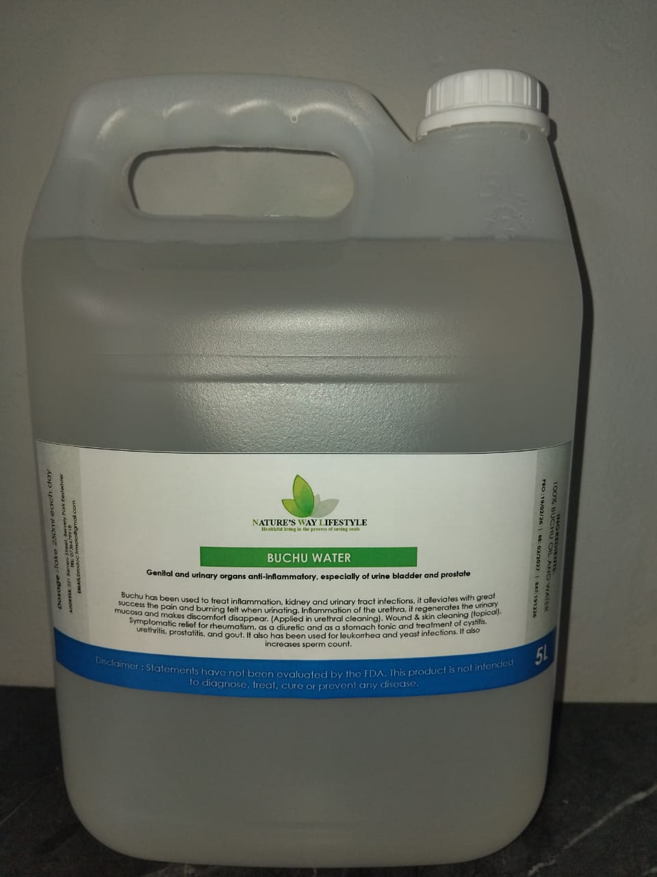 Buchu Water 5 liters