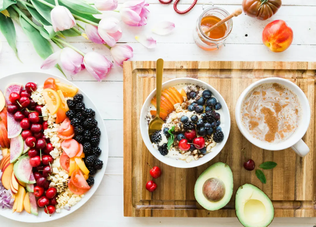 Colorful healthy breakfast